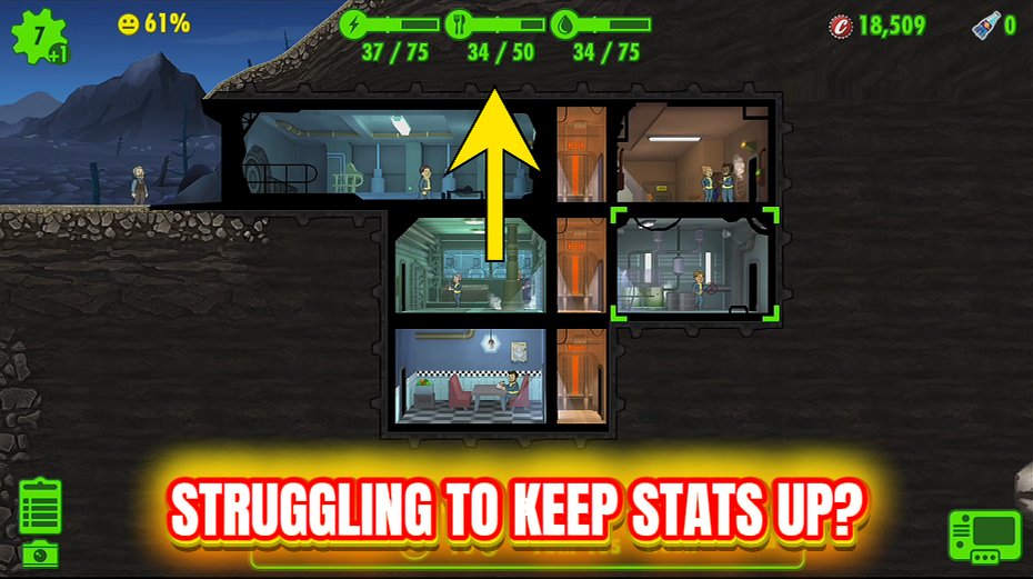 Fallout Shelter — Resource Lockdown (Lock All Essentials) (screenshot 3)